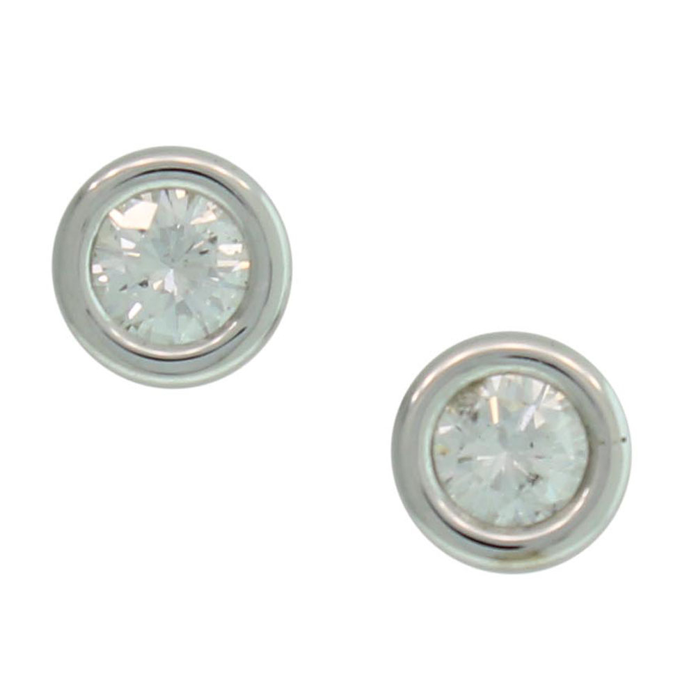 18CT WHITE GOLD 0.33CT ROUND BRILLIANT CUT DIAMOND STUDS