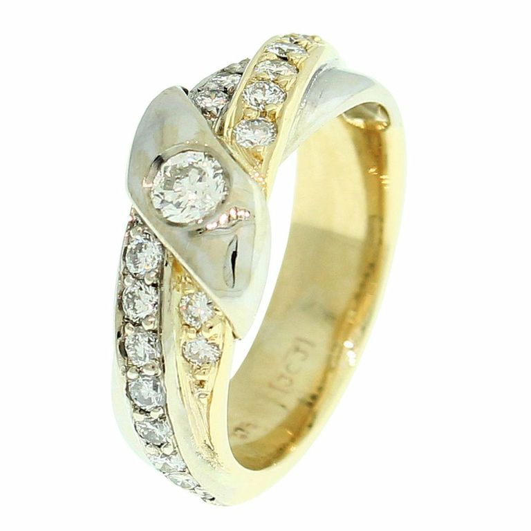 18CT GOLD HANDMADE DIAMOND DRESS RING