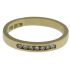 18CT YELLOW GOLD HANDMADE ORIGINAL CHANNEL SET 0.14CT DIAMOND RING
