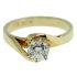 18CT YELLOW GOLD, HANDMADE ROUND BRILLIANT 0.51CT DIAMOND ENGAGEMENT RING
