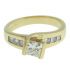 18CT YELLOW GOLD PRINCESS CUT 0.51CT DIAMOND ENGAGEMENT RING