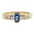 18CT GOLD HANDMADE CEYLON SAPPHIRE AND DIAMOND