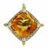 18CT GOLD HANDMADE 17.62CT CITRINE & DIAMOND