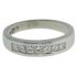 18CT WHITE GOLD PRINCESS CUT, CHANNEL SET .50CT DIAMOND RING