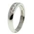 18CT WHITE GOLD HANDMADE ROUND BRILLIANT CUT CHANNEL SET 0.50CT DIAMOND RING