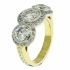 18CT YELLOW GOLD HANDMADE DIAMOND RING