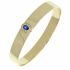 9CT GOLD HANDMADE SAPPHIRE & DIAMOND BANGLE